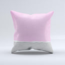Vintage Gray & Pink Texture  Ink-Fuzed Decorative Throw Pillow