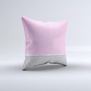 Vintage Gray & Pink Texture  Ink-Fuzed Decorative Throw Pillow