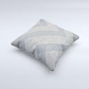 Vintage Gray Textured Chevron Pattern Wide V3  Ink-Fuzed Decorative Throw Pillow
