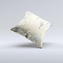 Vintage Hanging Clocks and Keys  Ink-Fuzed Decorative Throw Pillow