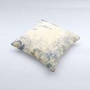 Vintage Hanging Clocks and Keys  Ink-Fuzed Decorative Throw Pillow