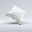 Vintage Light Green Polka Dot With White Strip Ink-Fuzed Decorative Throw Pillow