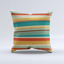 Vintage Orange Slanted Stripes Ink-Fuzed Decorative Throw Pillow