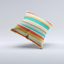 Vintage Orange Slanted Stripes Ink-Fuzed Decorative Throw Pillow