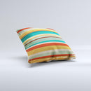 Vintage Orange Slanted Stripes Ink-Fuzed Decorative Throw Pillow