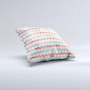 Vintage Red & Blue Chevron Pattern  Ink-Fuzed Decorative Throw Pillow