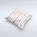 Vintage Red & Blue Chevron Pattern  Ink-Fuzed Decorative Throw Pillow