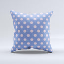 Vintage Scratched Pink & Purple Polka Dots  Ink-Fuzed Decorative Throw Pillow