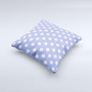 Vintage Scratched Pink & Purple Polka Dots  Ink-Fuzed Decorative Throw Pillow