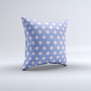 Vintage Scratched Pink & Purple Polka Dots  Ink-Fuzed Decorative Throw Pillow