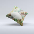 Vintage Swirled Stripes with Name Tag Ink-Fuzed Decorative Throw Pillow