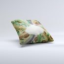 Vintage Swirled Stripes with Name Tag Ink-Fuzed Decorative Throw Pillow