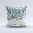 Vintage Tan & Black Top Swirled Design Ink-Fuzed Decorative Throw Pillow