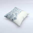 Vintage Tan & Black Top Swirled Design Ink-Fuzed Decorative Throw Pillow