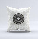 Vintage Tan and Black Middle Piece Ink-Fuzed Decorative Throw Pillow