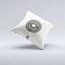 Vintage Tan and Black Middle Piece Ink-Fuzed Decorative Throw Pillow