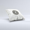 Vintage Tan and Black Middle Piece Ink-Fuzed Decorative Throw Pillow