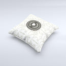 Vintage Tan and Black Middle Piece Ink-Fuzed Decorative Throw Pillow