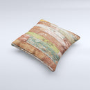 Vintage Wood Planks Ink-Fuzed Decorative Throw Pillow