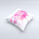 The Vivid Pink Hello Summer ink-Fuzed Decorative Throw Pillow