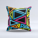 The Vivid Retro Overlap ink-Fuzed Decorative Throw Pillow