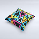 The Vivid Retro Overlap ink-Fuzed Decorative Throw Pillow