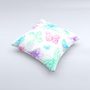 The Vivid Vector Butterflies ink-Fuzed Decorative Throw Pillow