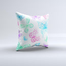 The Vivid Vector Butterflies ink-Fuzed Decorative Throw Pillow
