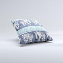The Walking Sacred Elephant Pattern ink-Fuzed Decorative Throw Pillow