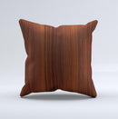 Walnut WoodGrain V3 Ink-Fuzed Decorative Throw Pillow