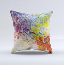 WaterColor Grunge Setting Ink-Fuzed Decorative Throw Pillow