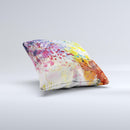 WaterColor Grunge Setting Ink-Fuzed Decorative Throw Pillow