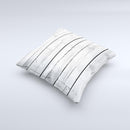 White Wood Planks Ink-Fuzed Decorative Throw Pillow