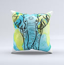 The Worldwide Sacred Elephant ink-Fuzed Decorative Throw Pillow
