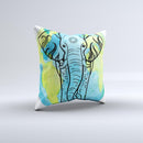 The Worldwide Sacred Elephant ink-Fuzed Decorative Throw Pillow