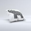 The Zendoodle Elephant ink-Fuzed Decorative Throw Pillow