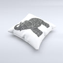 The Zendoodle Elephant ink-Fuzed Decorative Throw Pillow