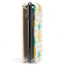 Pineapple Over Apricot Stripes iPhone 6/6s or 6/6s Plus 2-Piece Hybrid INK-Fuzed Case