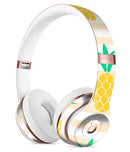 Pineapple Over Apricot Stripes Full-Body Skin Kit for the Beats by Dre Solo 3 Wireless Headphones