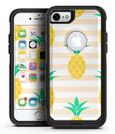 Pineapple Over Apricot Stripes - iPhone 7 or 8 OtterBox Case & Skin Kits