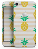Pineapple Over Apricot Stripes - Skin-kit for the iPhone 8 or 8 Plus