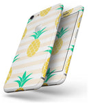 Pineapple Over Apricot Stripes - Skin-kit for the iPhone 8 or 8 Plus
