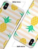 Pineapple Over Apricot Stripes - iPhone X Clipit Case