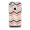 Pink-Tan-Black Zigzag Pattern Skin for the iPhone 5c OtterBox Commuter Case
