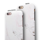 Pink 10 Textured Marble iPhone 6/6s or 6/6s Plus 2-Piece Hybrid INK-Fuzed Case