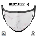 Pink 10 Textured Marble - Made in USA Mouth Cover Unisex Anti-Dust Cotton Blend Reusable & Washable Face Mask with Adjustable Sizing for Adult or Child