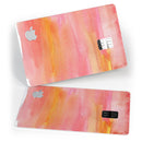 Pink 1973 Absorbed Watercolor Texture - Premium Protective Decal Skin-Kit for the Apple Credit Card