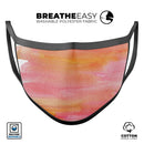 Pink 1973 Absorbed Watercolor Texture - Made in USA Mouth Cover Unisex Anti-Dust Cotton Blend Reusable & Washable Face Mask with Adjustable Sizing for Adult or Child