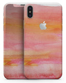 Pink 1973 Absorbed Watercolor Texture - iPhone X Skin-Kit