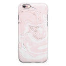 Pink 19 Textured Marble iPhone 6/6s or 6/6s Plus 2-Piece Hybrid INK-Fuzed Case